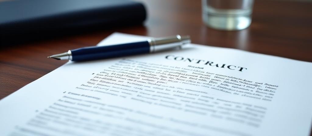 Close-up of a legal document with a professional fountain pen, symbolizing formal agreement